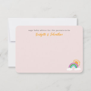 Bleek Roze  Rainbow Sunshine Baby Advies RSVP Kaartje