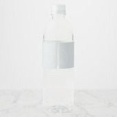 Bleek roze Romantisch Roos Waterfles Etiket (Achterkant)