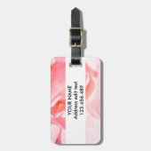 Bleek roze Rose Petals Bagagelabel (Voorkant verticaal)