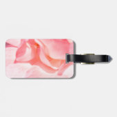 Bleek roze Rose Petals Bagagelabel (Achterkant horizontaal)