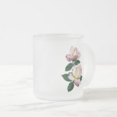 Bleek roze rosebuds variëteit Pristine Matglas Koffiemok (Voorkant rechts)