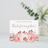 Bleek roze roze bruinbruin bruinbruin bruidsschat  briefkaart (Staand voorkant)