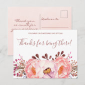 Bleek roze roze bruinbruin bruinbruin bruidsschat  briefkaart (Voorkant / Achterkant)