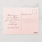 Bleek roze roze bruinbruin bruinbruin bruidsschat  briefkaart (Achterkant)