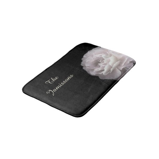 Bleek Roze Roze Gepersonaliseerde Naam Plush Badmat (Gekanteld)