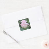 Bleek Roze Roze Vierkante Sticker (Envelop)