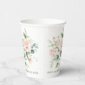 bleek roze rozen bouquet papieren bekers (Rechts)