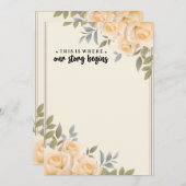 Bleek roze rozen Dit is waar ons verhaal begint (Voorkant / Achterkant)