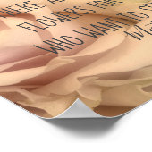 bleek roze rozen fotografie met Matisse quote Poster (Hoek)