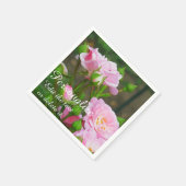 Bleek roze rozen-Papierpartij luiers Servetten (Hoek)