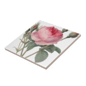 Bleek roze  rozen schilderen tegeltje (Zijkant)