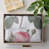 Bleek roze  rozen schilderen tissuepapier (Geschenk)