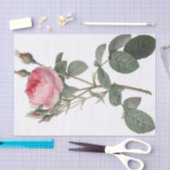 Bleek roze  rozen schilderen tissuepapier (Craft)