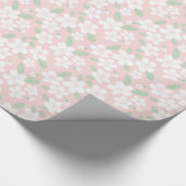 Bleek roze Sakura Japans recentpatroon Cadeaupapier (Hoek)