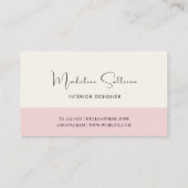 Bleek Roze Script Visitekaartje (Achterkant)