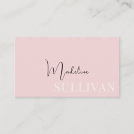 Bleek Roze Script Visitekaartje