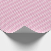 Bleek roze snoepjes strepen cadeaupapier (Hoek)