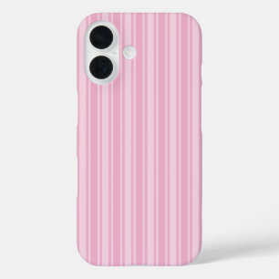 Bleek roze snoepjes strepen iPhone 16 hoesje