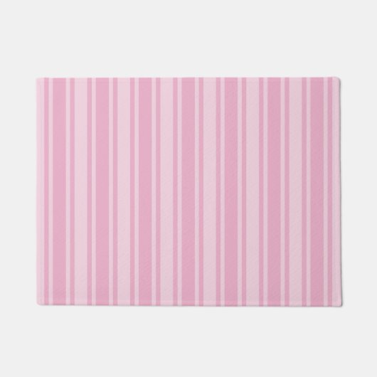 Bleek roze snoepjes strepen deurmat (Voorkant)