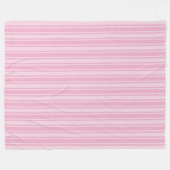 Bleek roze snoepjes strepen fleece deken (Voorkant (Horizontaal))