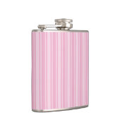 Bleek roze snoepjes strepen heupfles (Rechts)