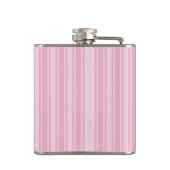 Bleek roze snoepjes strepen heupfles (Achterkant)