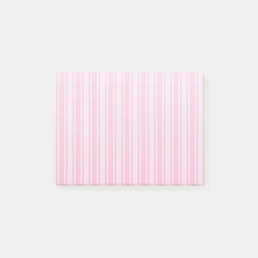 Bleek roze snoepjes strepen post-it® notes (Voorkant)