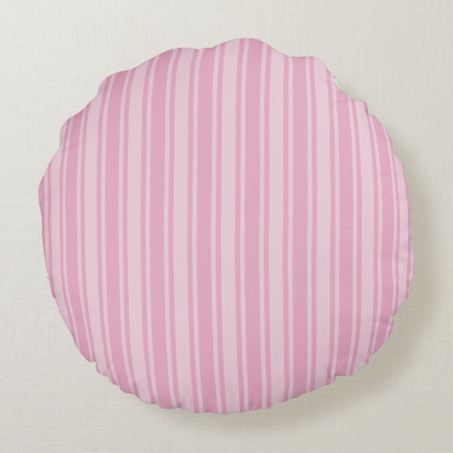 Bleek roze snoepjes strepen rond kussen (Achterkant)