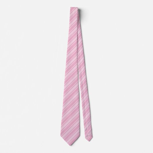 Bleek roze snoepjes strepen stropdas (Voorkant)