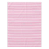Bleek roze snoepjes strepen tafelkleed (Voorkant)
