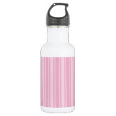Bleek roze snoepjes strepen waterfles (Voorkant)