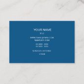 Bleek Roze Snorkel Blue Modern Ovale Visitekaartje (Achterkant)