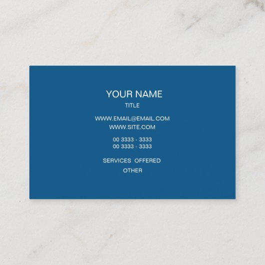 Bleek Roze Snorkel Blue Modern Ovale Visitekaartje (Achterkant)