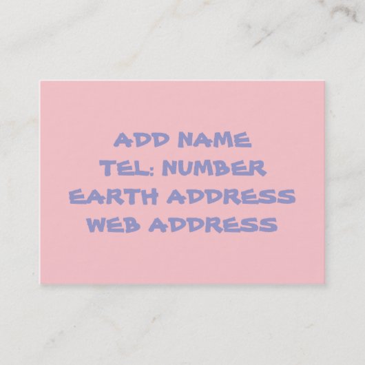 Bleek Roze stevig kleurenvisitekaartje Visitekaartje (Voorkant)