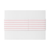 Bleek roze streep uitnodigingen wikkel (Achterkant Voorbeeld)