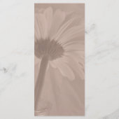 Bleek roze tinted Daisy Wedding Programme Programmakaart (Achterkant)
