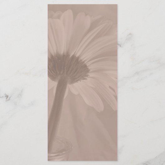 Bleek roze tinted Daisy Wedding Programme Programmakaart (Achterkant)