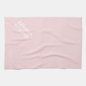 Bleek Roze voegt Jouw naam handkleur bij Theedoek (Horizontaal)