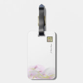 Bleek Roze Waterverf Was Bagagelabel (Achterkant verticaal)