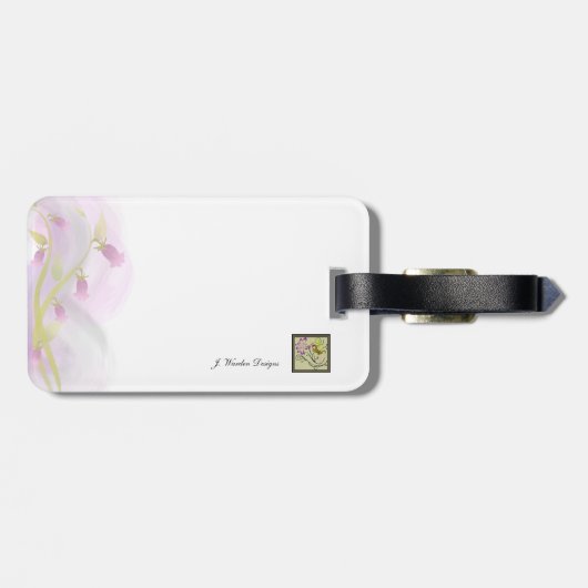 Bleek Roze Waterverf Was Bagagelabel (Achterkant horizontaal)