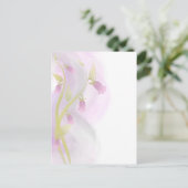 Bleek Roze Waterverf Was Briefkaart (Staand voorkant)