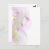 Bleek Roze Waterverf Was Briefkaart (Voorkant / Achterkant)