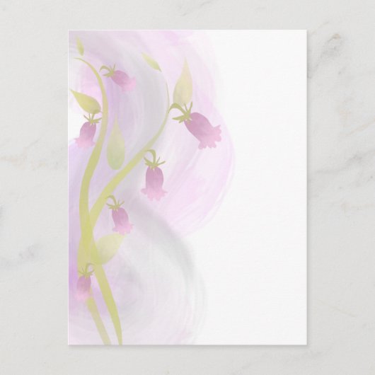 Bleek Roze Waterverf Was Briefkaart (Voorkant)