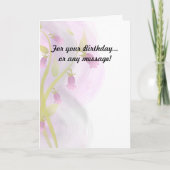 Bleek Roze Waterverf Was Kaart (Voorkant)