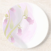 Bleek Roze Waterverf Was onderzetter zandsteen (Voorkant)