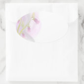 Bleek Roze Waterverf Was Ovale Sticker (Tas)