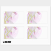 Bleek Roze Waterverf Was Rechthoekige Sticker (Vel)