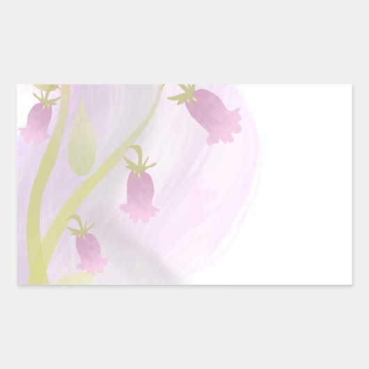 Bleek Roze Waterverf Was Rechthoekige Sticker (Voorkant)