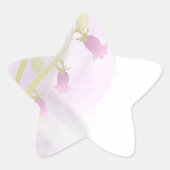 Bleek Roze Waterverf Was Ster Sticker (Voorkant)