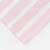 Bleek roze witte strepen patroon fleece deken (Hoek)